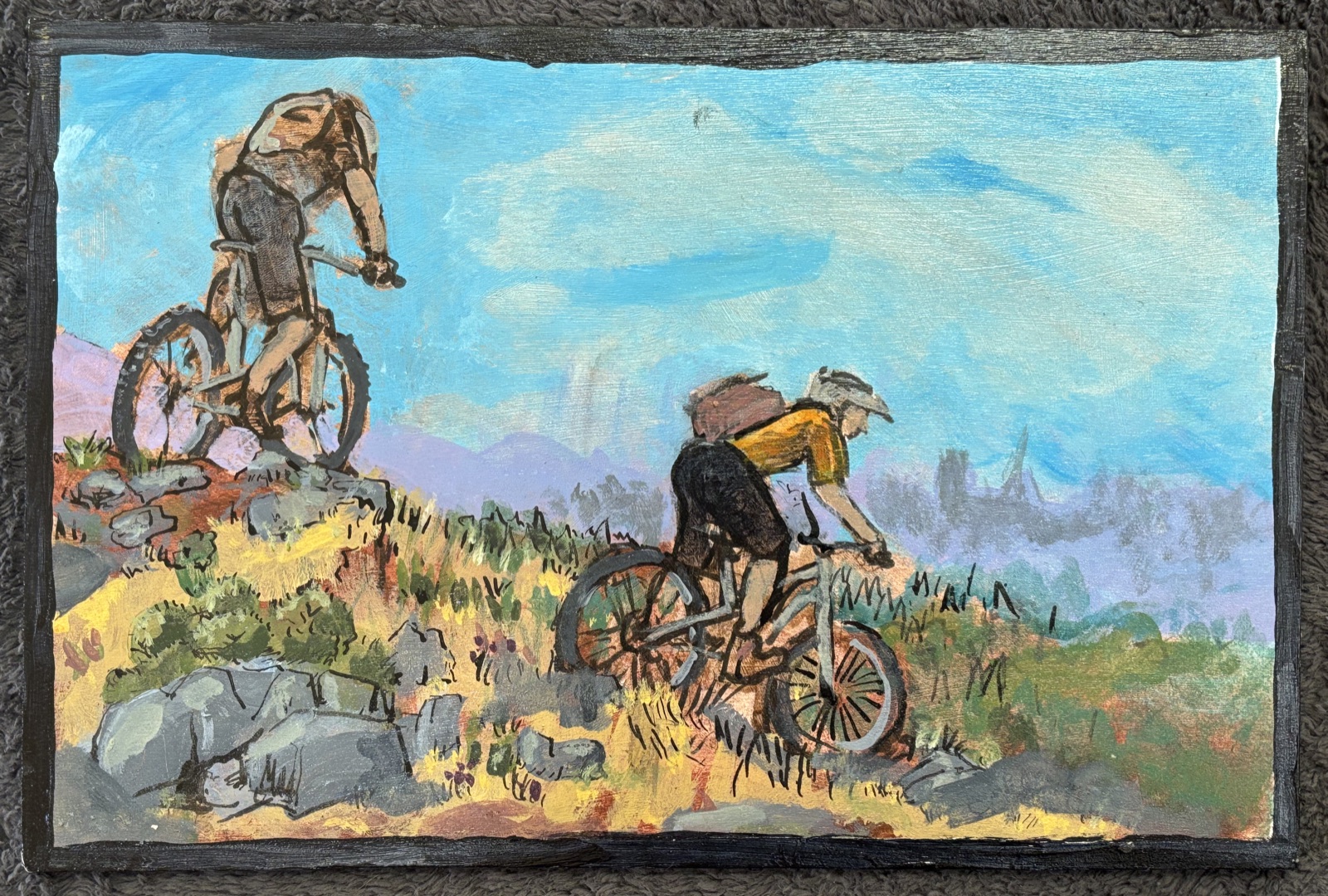 Top of the Mountain — acrylic on wood